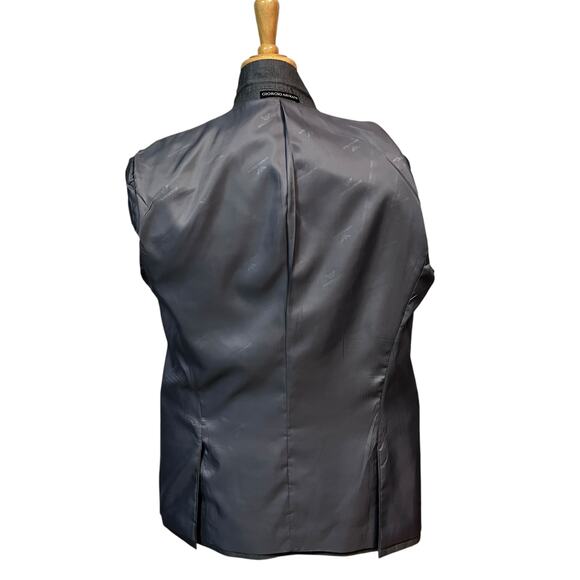 Giorgio Armani Sport Coat 42” Chest Le Collezioni Black Striped 2 Button Career - Picture 7 of 9